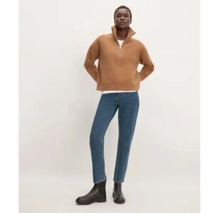 Everlane 90's Cheeky Denim Jeans High Waist Straight Leg Button Blue Size 28 Reg